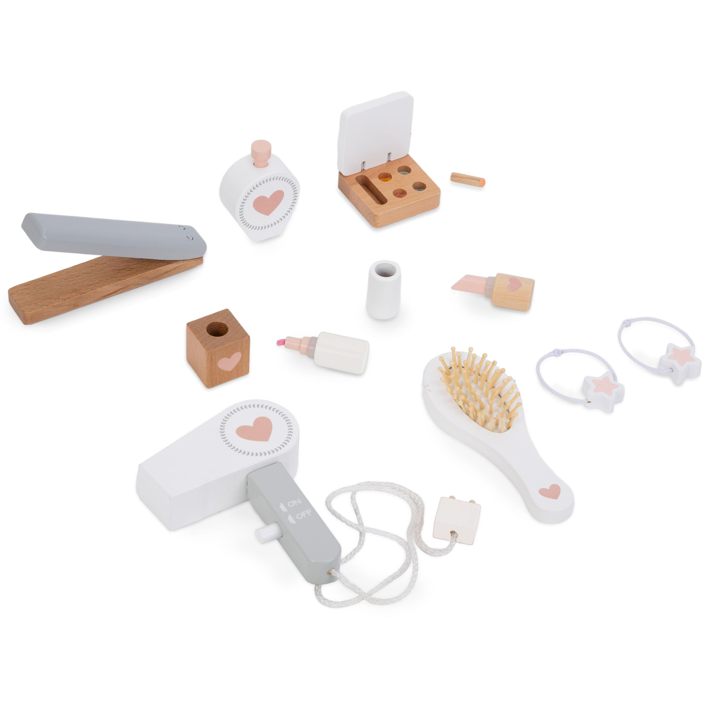 Дървена тоалетка с табуретка и аксесоари