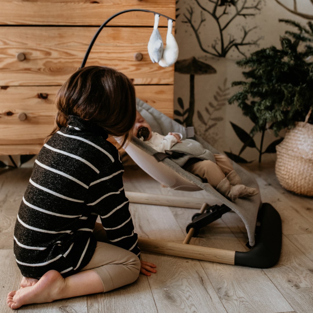 Люлеещ се стол 2 в 1 Moby-Система LILY - сив