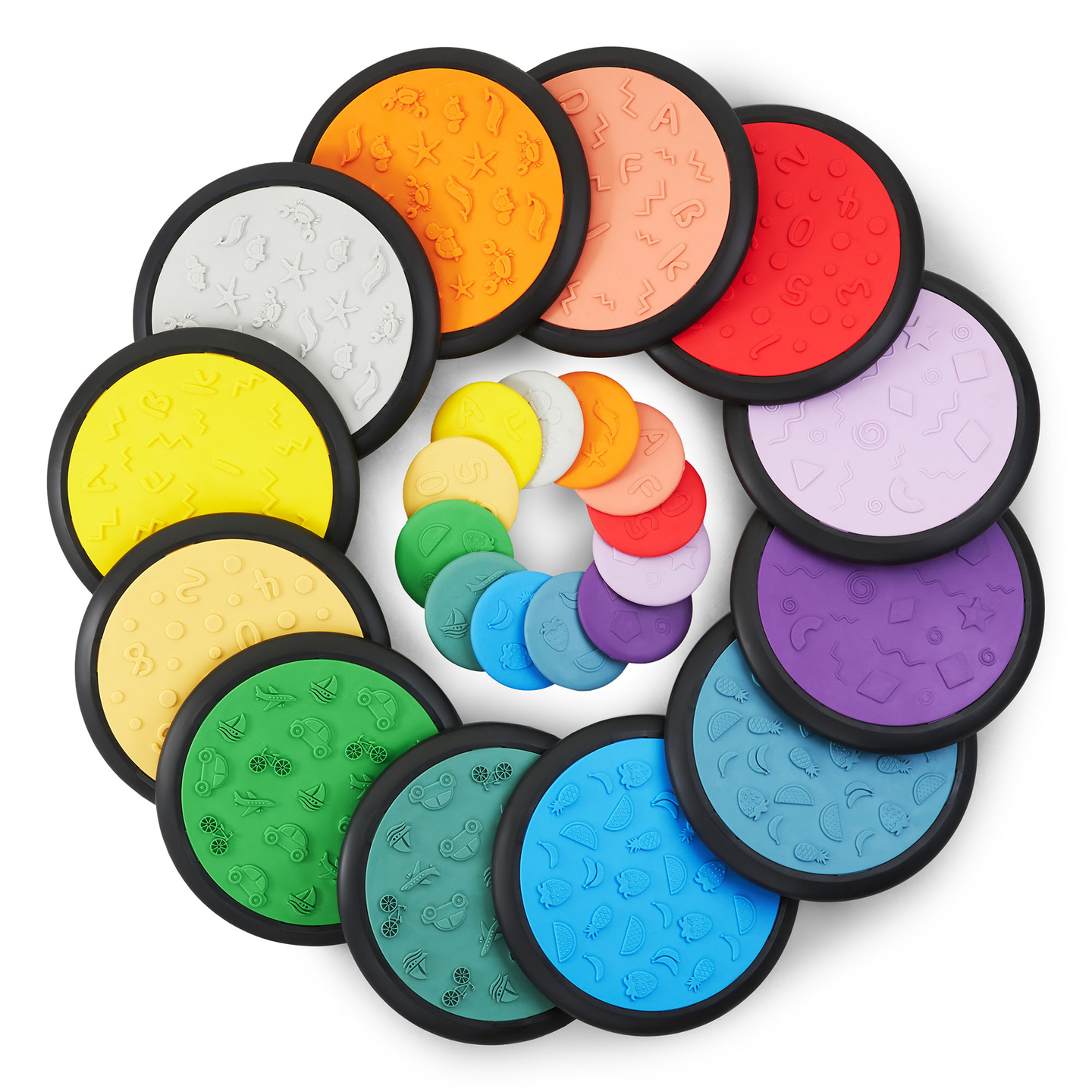 Цветни сензорни дискове за деца - 24 броя