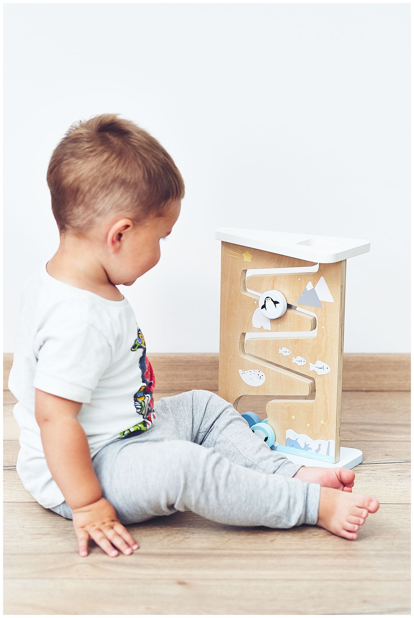 Дървена двустранна дъска за сензорни манипулации