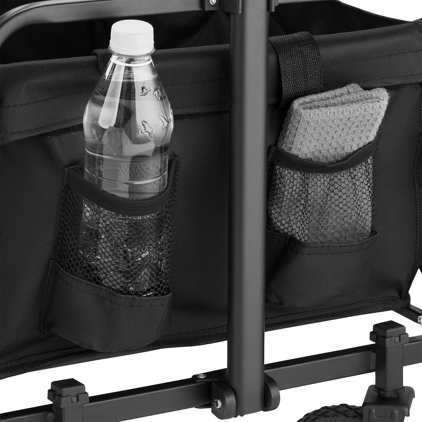 Сгъваема плажна инвалидна количка HyperMotion - черна, 80 кг