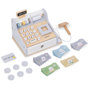 Дървен касов апарат с аксесоари