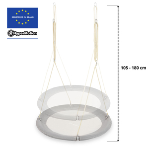Люлка с щъркелово гнездо HyperMotion - диаметър 100 см, сив цвят