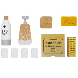 Дървен комплект за почистване за деца - 10 артикула