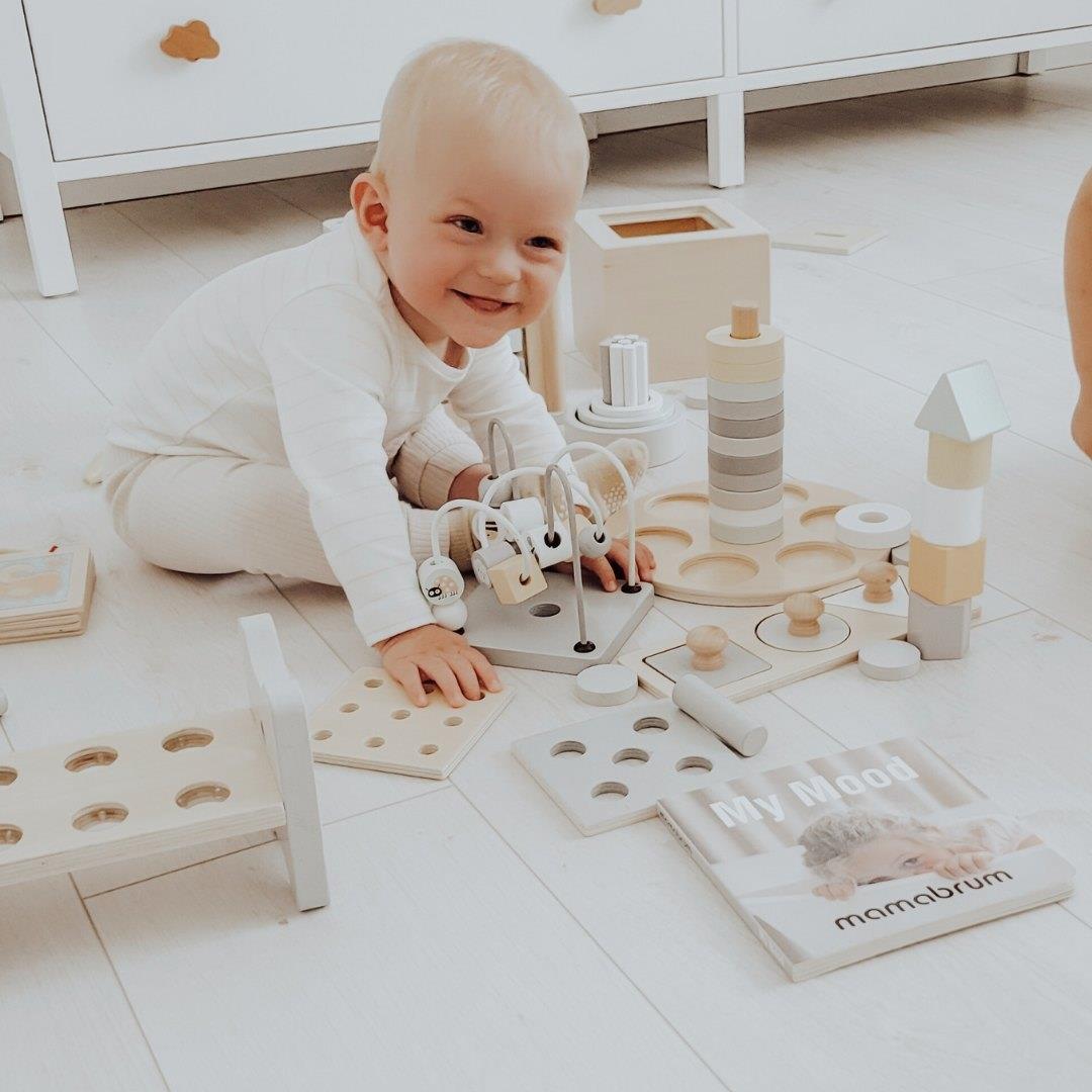 Монтесори образователна кутия за малки деца - 6 играчки