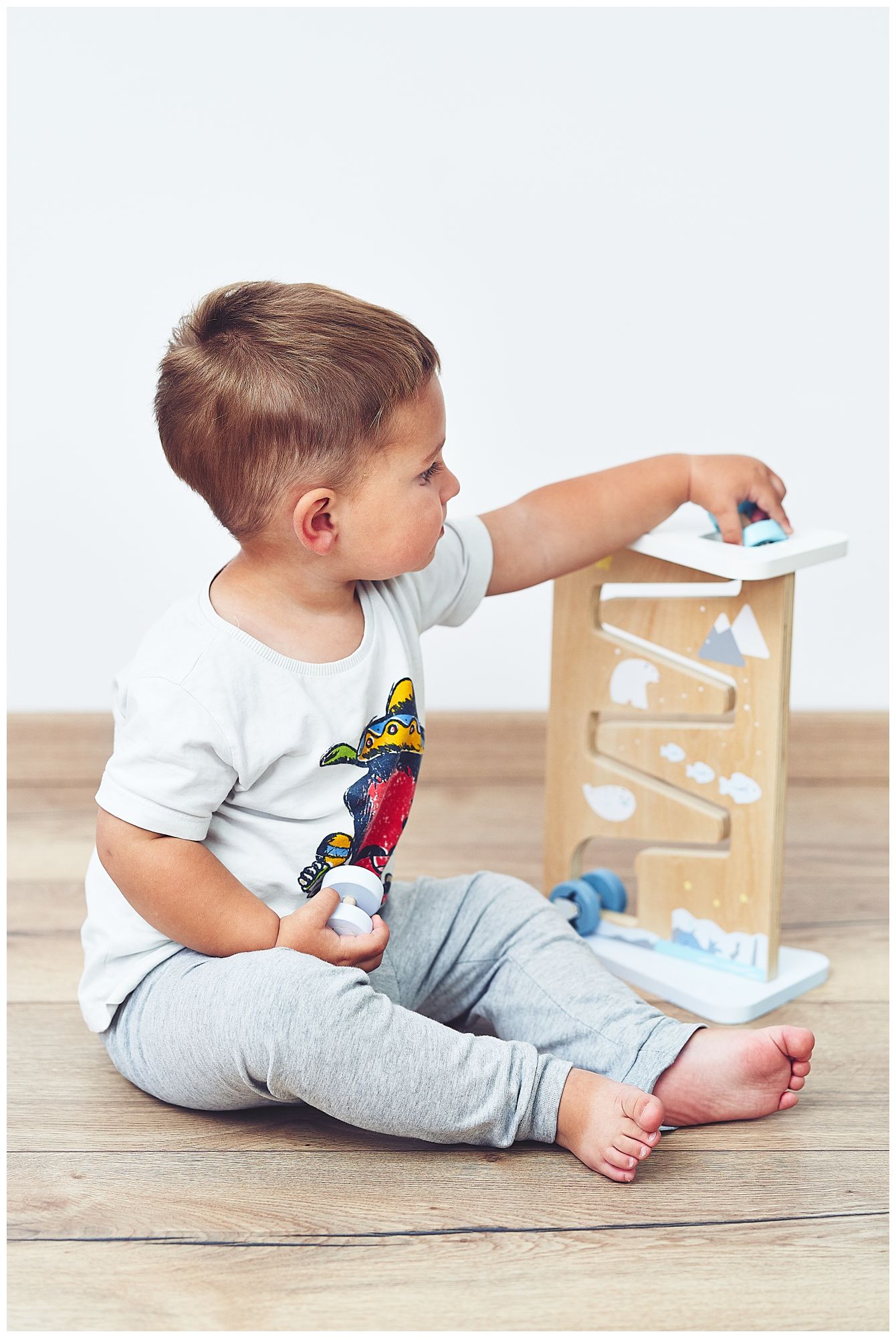 Дървена двустранна дъска за сензорни манипулации