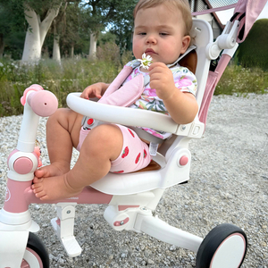 Многофункционална триколка 8в1 TOBI FOREST - розова