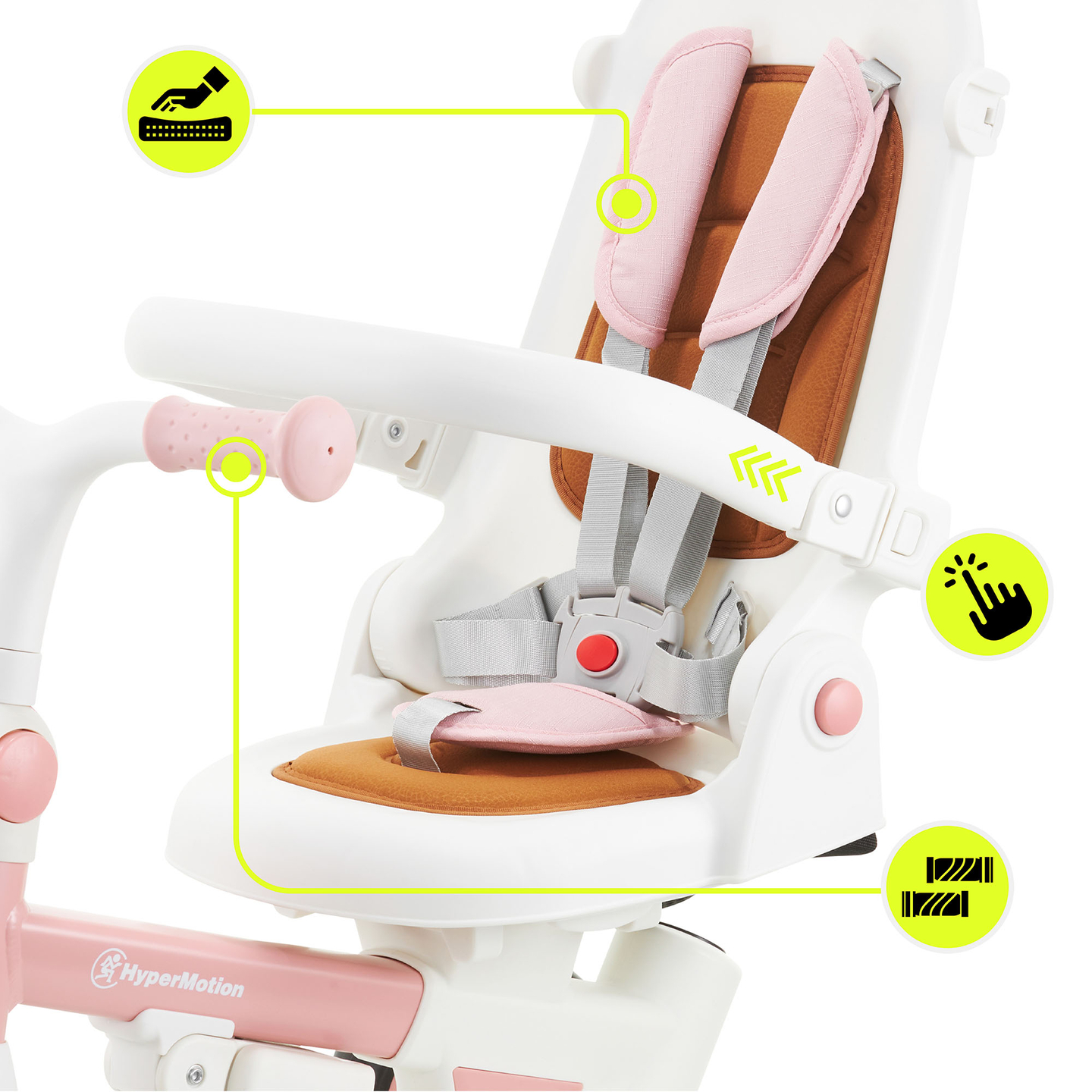 Многофункционална триколка 8в1 TOBI FOREST - розова