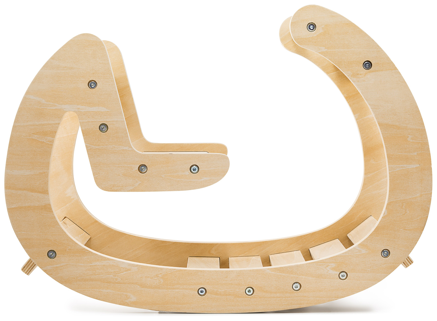 Монтесори дървена люлка за детска площадка - естествено дърво - от 12 месеца.