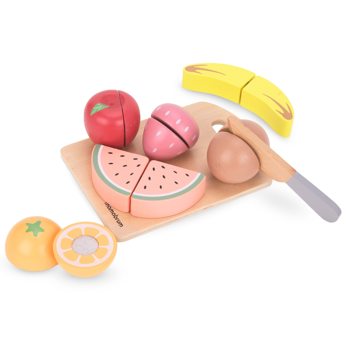 Дървени плодове за рязане - комплект