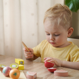 Дървени плодове за рязане - комплект