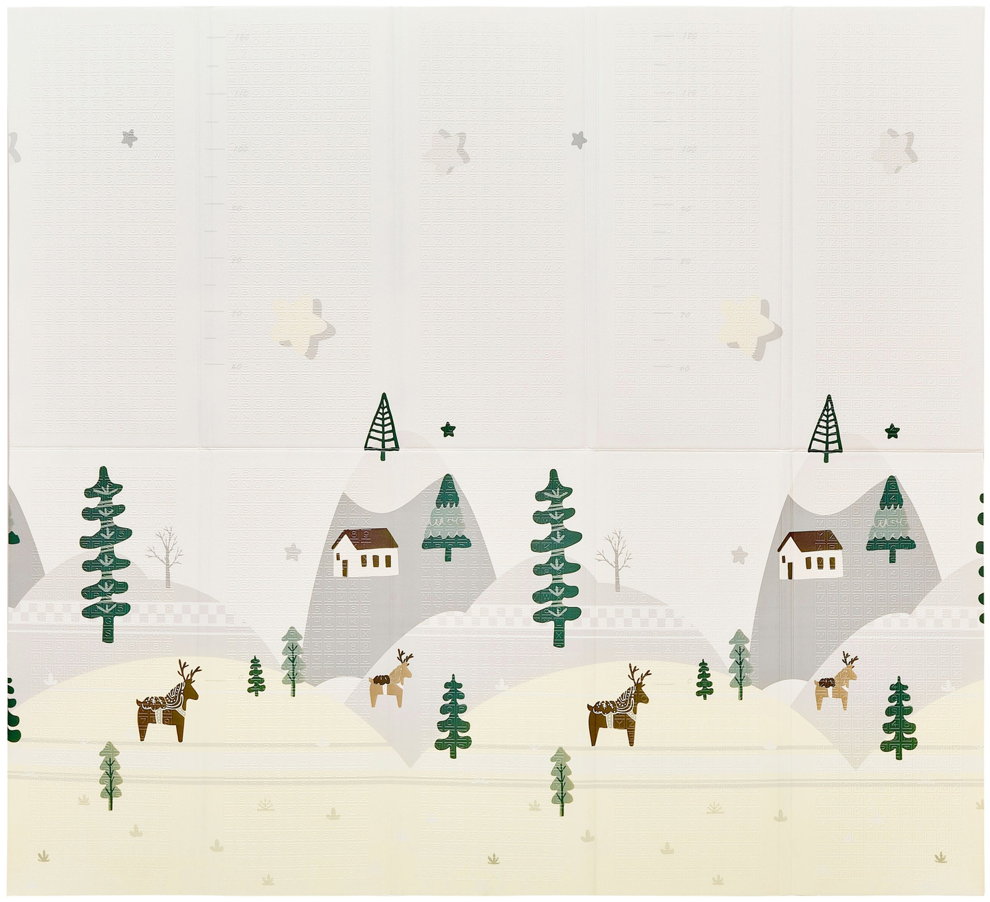 Двустранна подложка от пяна XXL - сгъваема 1 CM (планина и път)