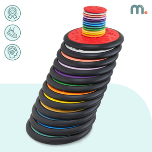 Цветни сензорни дискове за деца - 24 броя