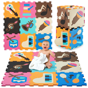 Образователна подложка за пъзел от пяна 90 x 90 x 1cm - EVA пяна - дизайн: инструменти