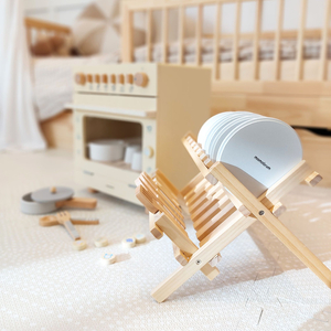 Дървени кухненски аксесоари със сушилня за тенджери - комплект за деца