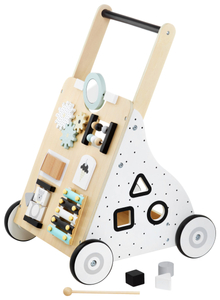 Дървена, образователна бебешка проходилка / количка - манипулационна дъска