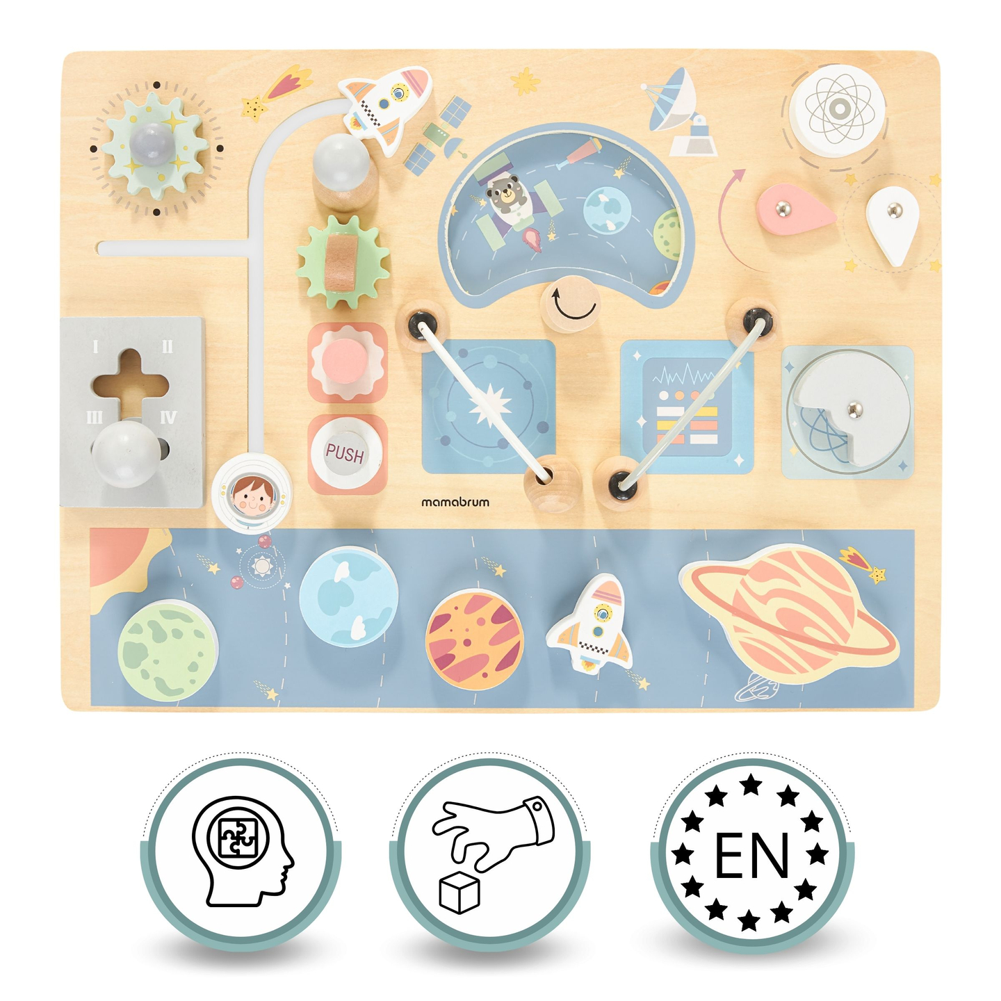 Дървена манипулационна дъска - Cosmos