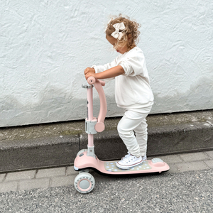 Балансиращ скутер HyperMotion LUMI 3 в 1 - светеща платформа и LED колела, розов цвят