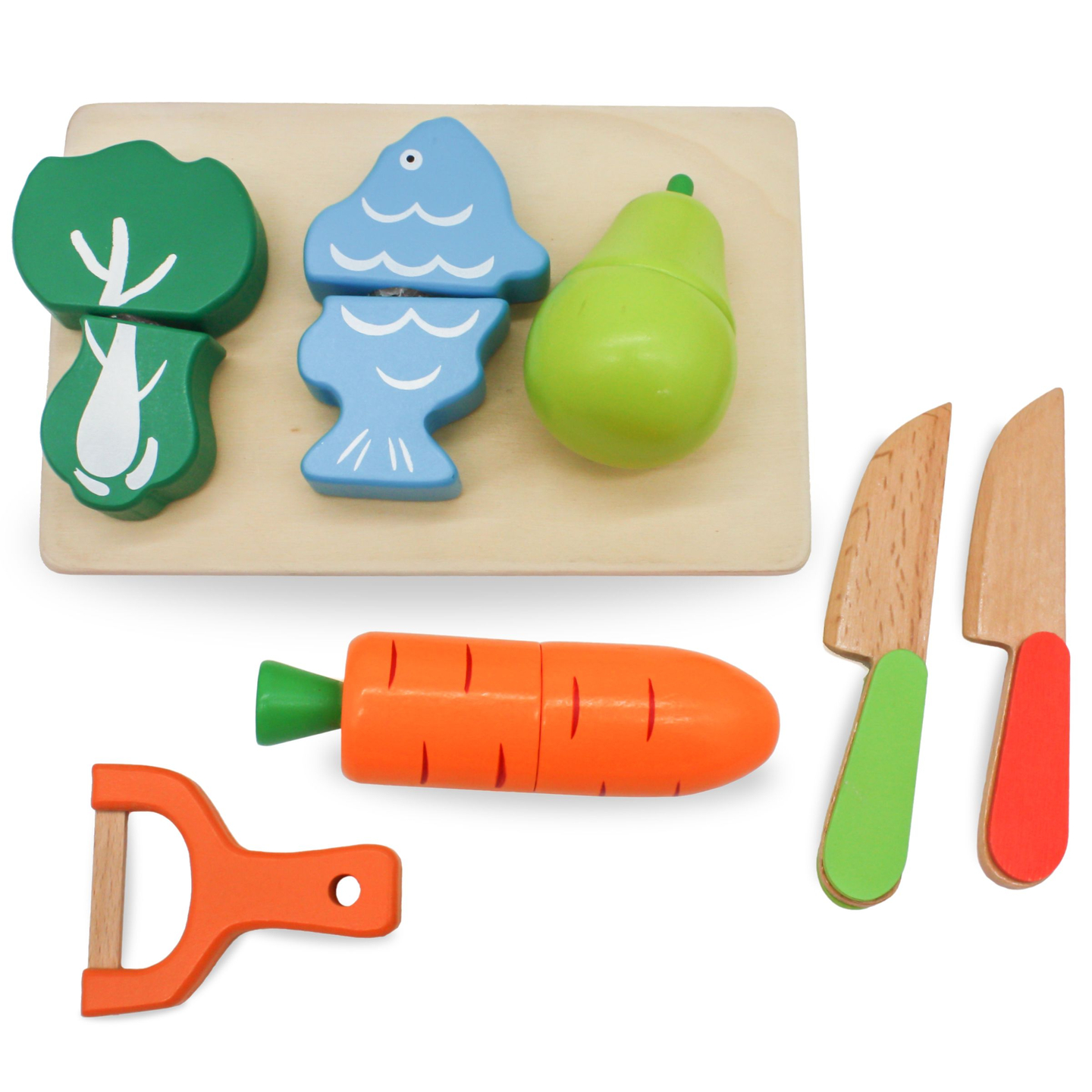 Дървени плодове и зеленчуци за рязане