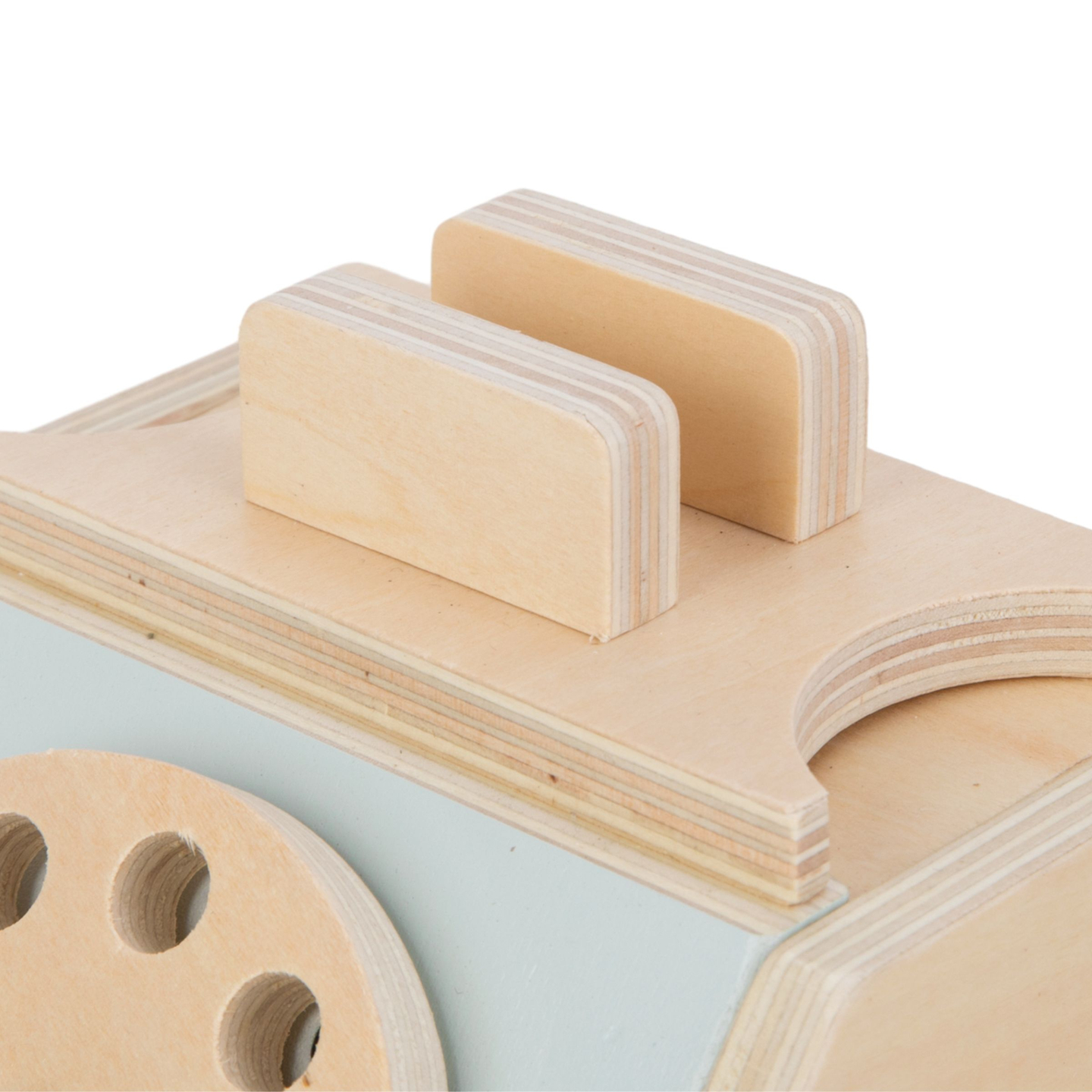 Ретро дървен телефон - мента