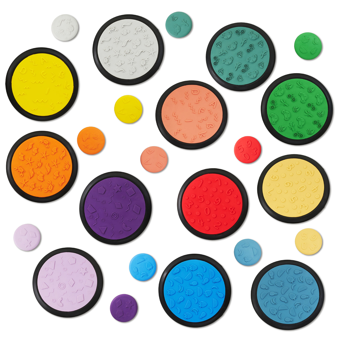 Цветни сензорни дискове за деца - 24 броя
