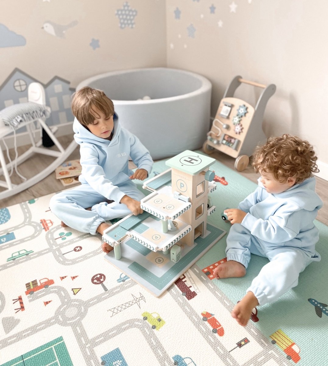 Двустранна подложка от пяна XXL - ролка 2 CM (път и зигзаги)