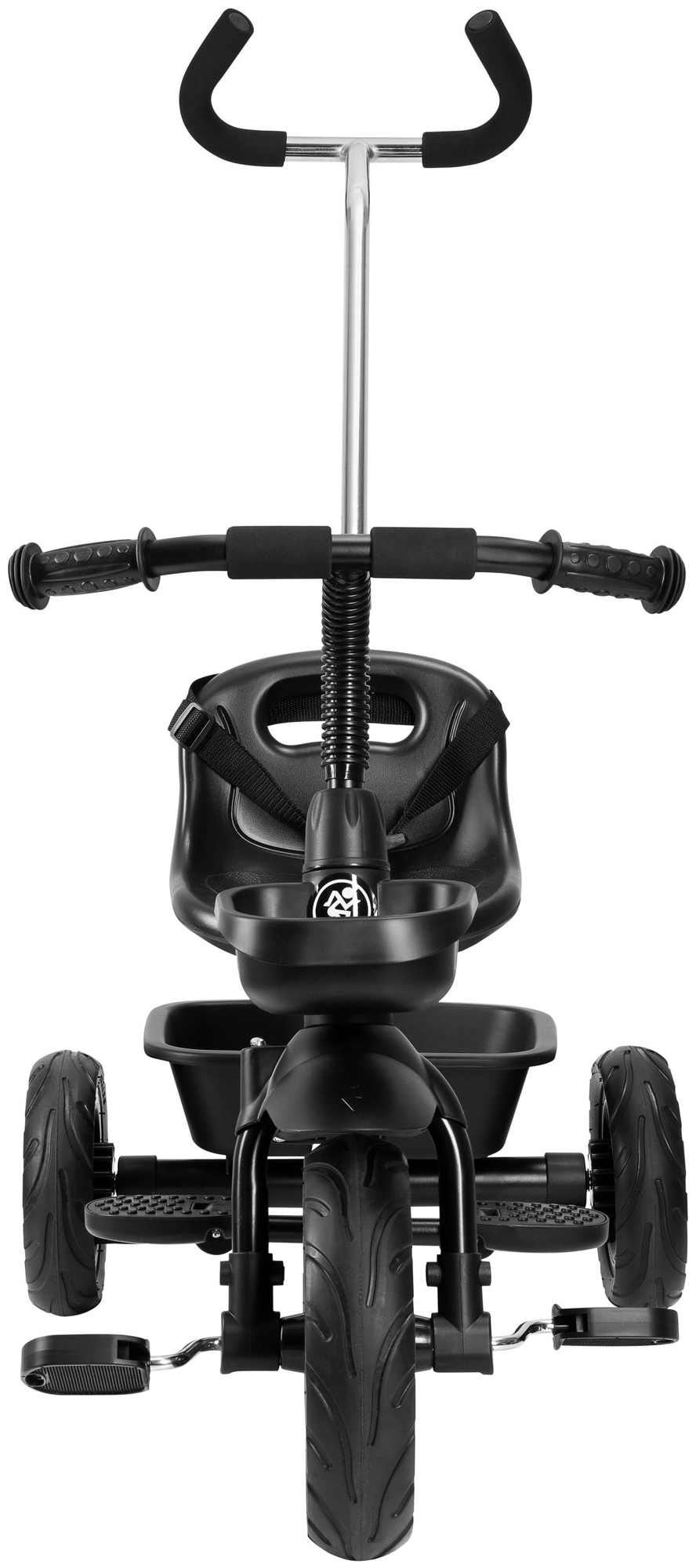 HyperMotion TOBI VECTOR триколка - вечни надуваеми колела + щанга за бутане. Цвят: черен.