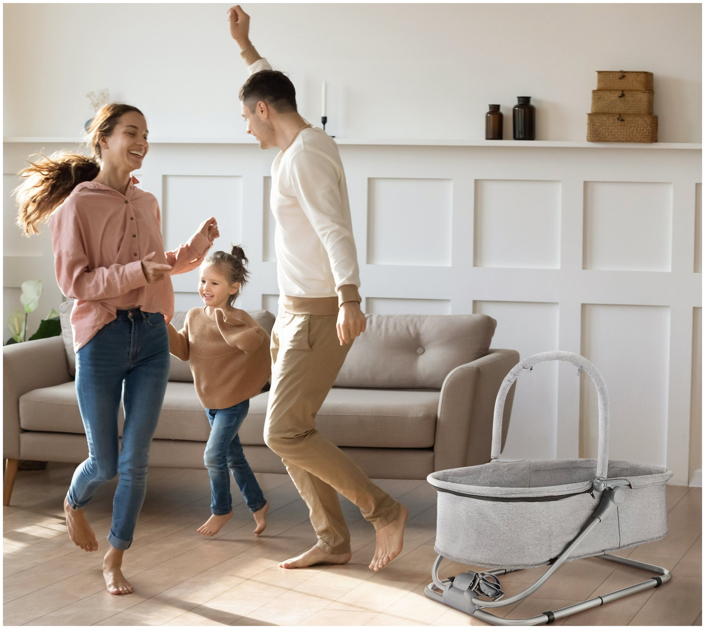 Шезлонг + седалка за плаване + детско легло 3 в 1 - Moby-System MILA