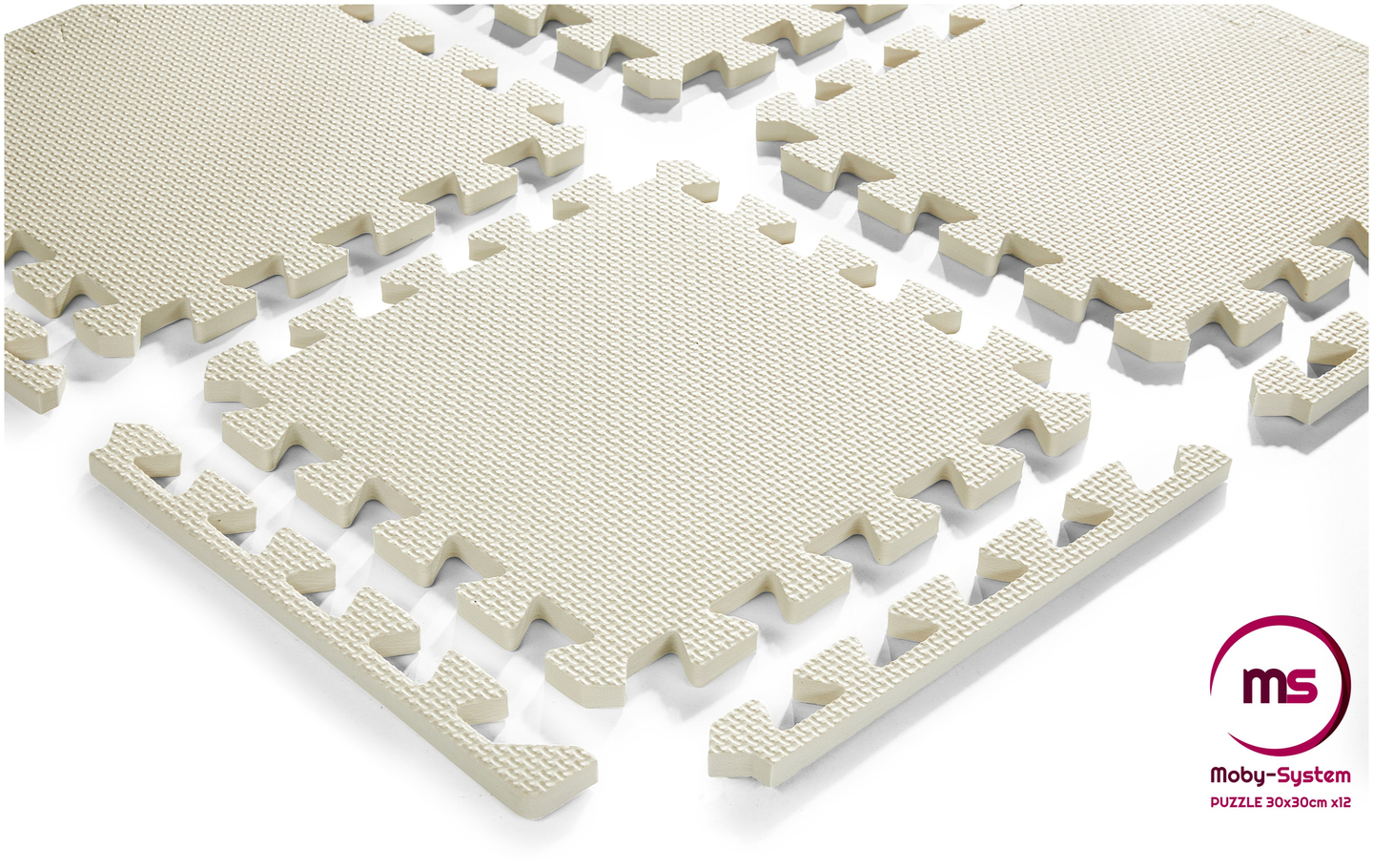 Пъзел от пяна 12бр. - образователна подложка от пяна 120 x 90 x 1.2см с кант - сива
