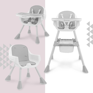 Moby-System Magnolia 2 в 1 регулируемо столче за хранене - сиво