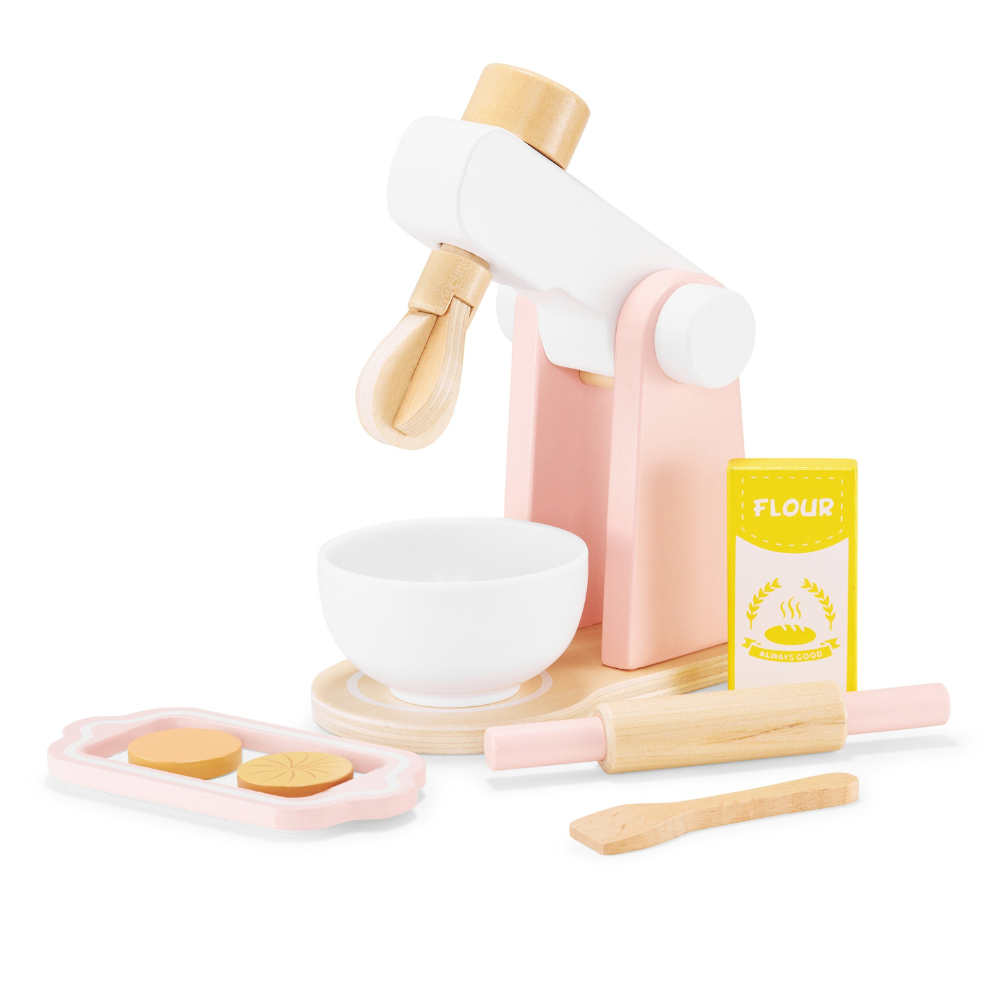 Дървен миксер за тесто с аксесоари, за деца