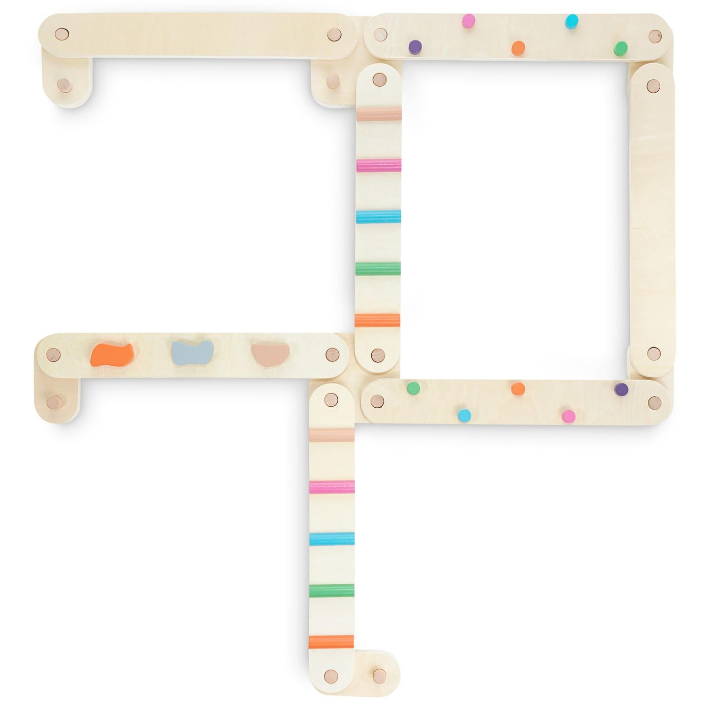 Дървена пътека за баланс - сензорна пътека - 14 елемента