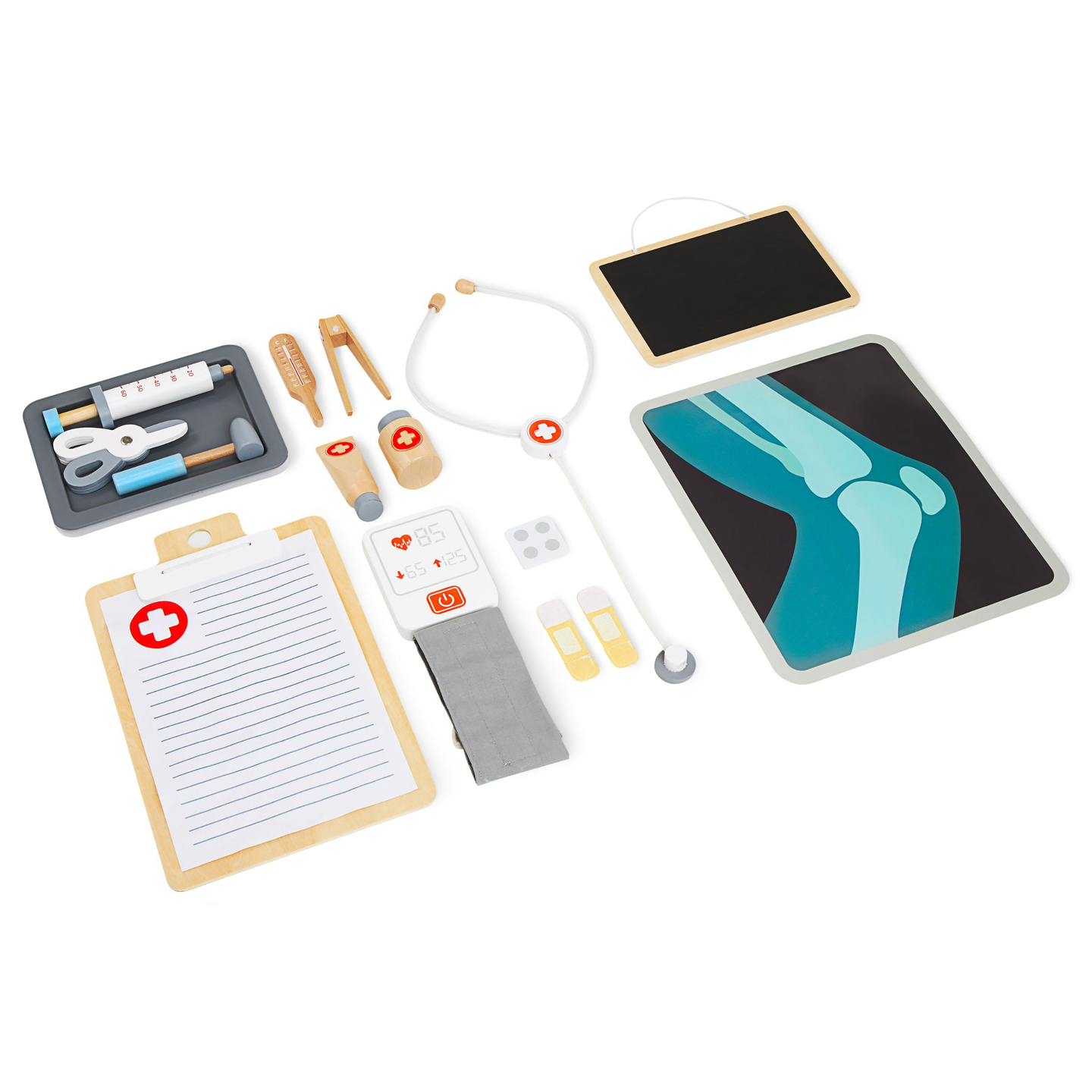 Дървена болница за лекарски кабинет XXL - лекарски комплект с аксесоари