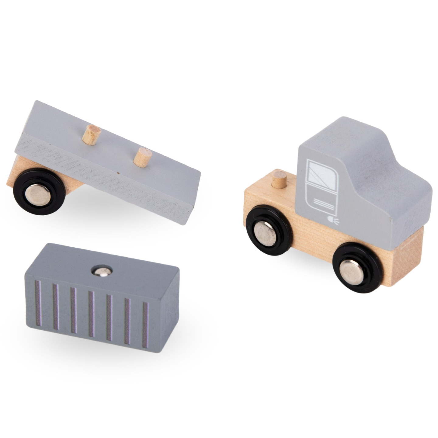 Мобилен пристанищен кран с магнитна лебедка и аксесоари - дървен комплект