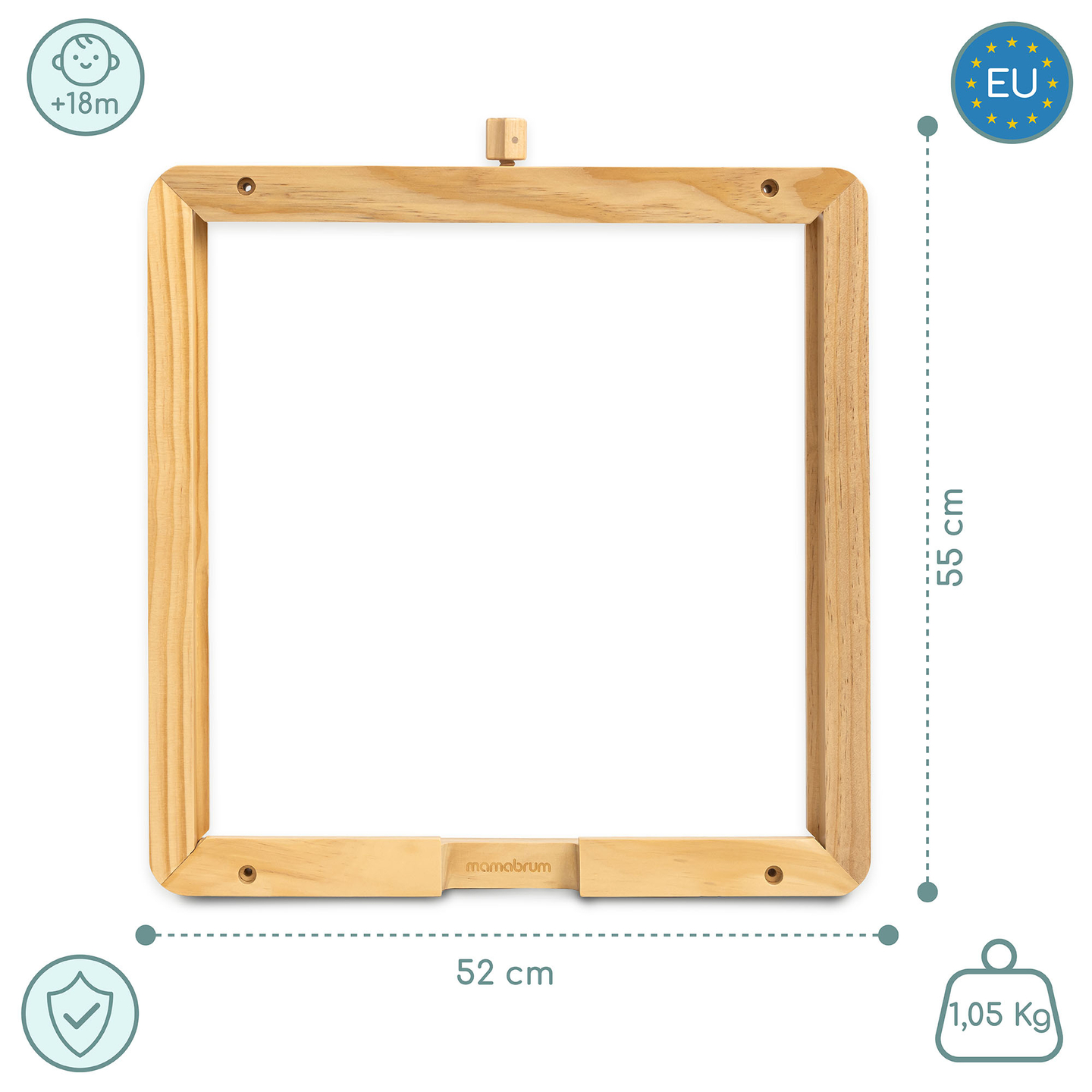 Дървена стенна рамка - за монтаж на образователни дъски Mamabrum