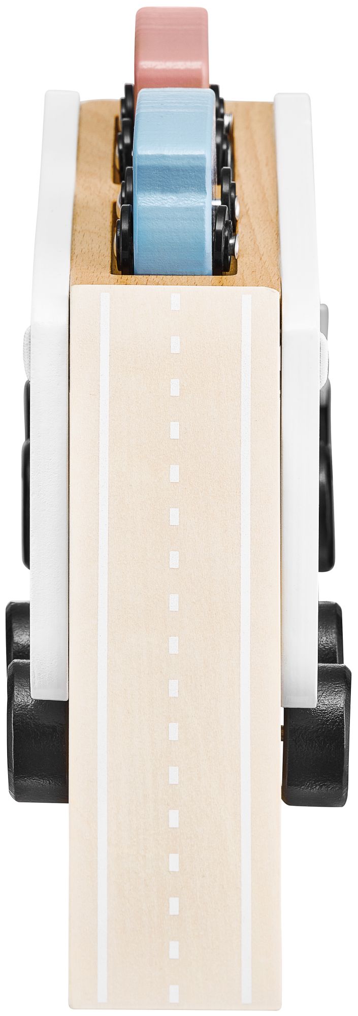 Дървен камион с ремарке с 4 автомобила