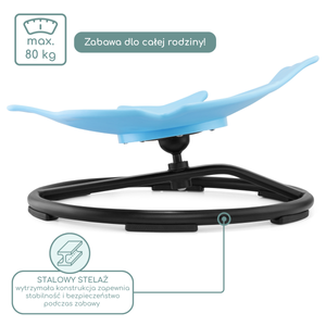 Мини въртележка за деца Рибка - синя