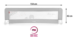 Предпазна преграда за легло - Релса за легло - сива