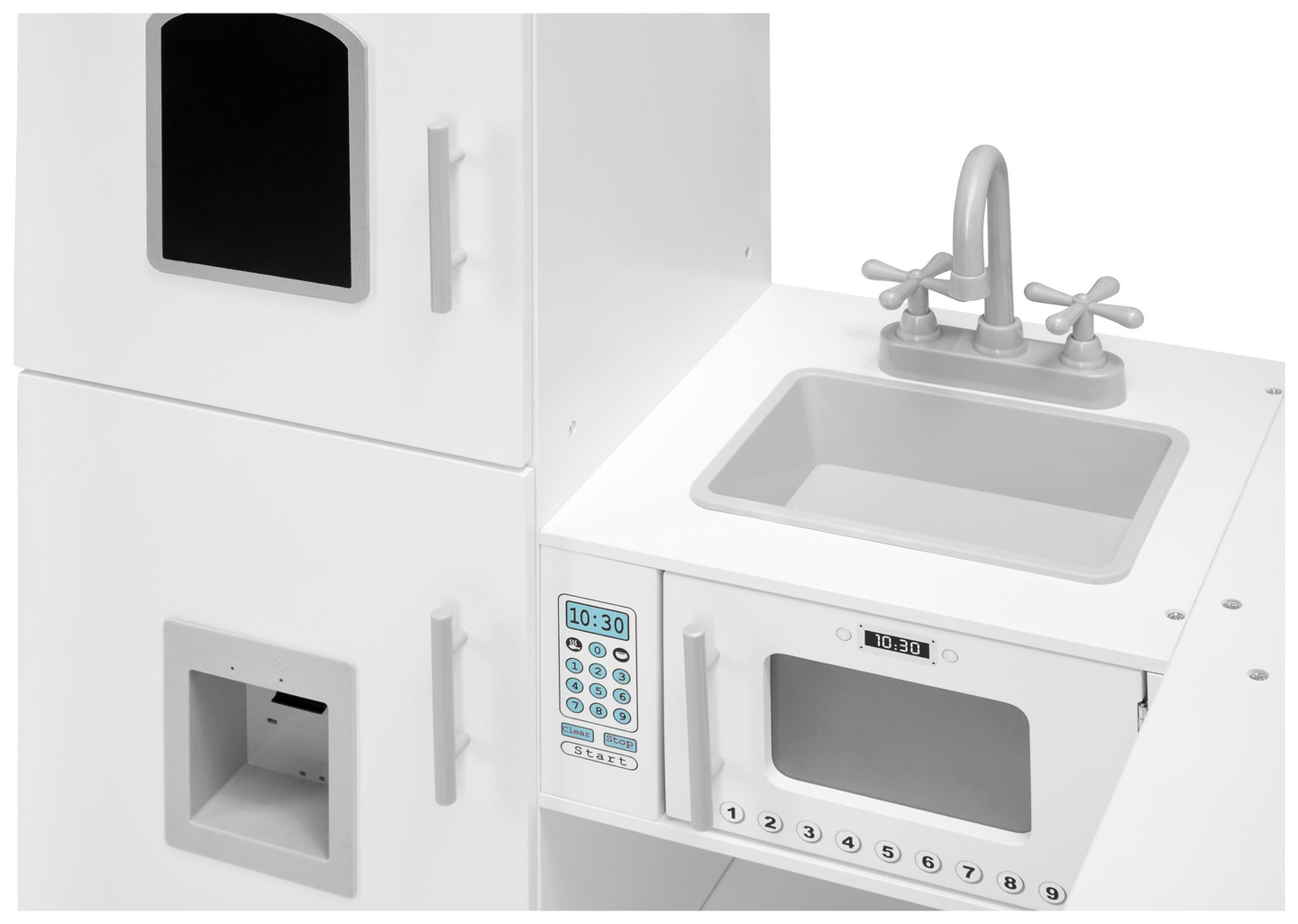 Ъглова дървена кухня XXXL с хладилник, фурна, пералня, престилка и аксесоари