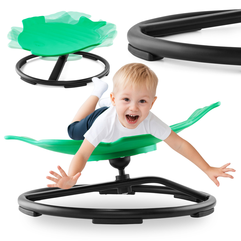 Мини детска въртележка Рибка - зелен цвят