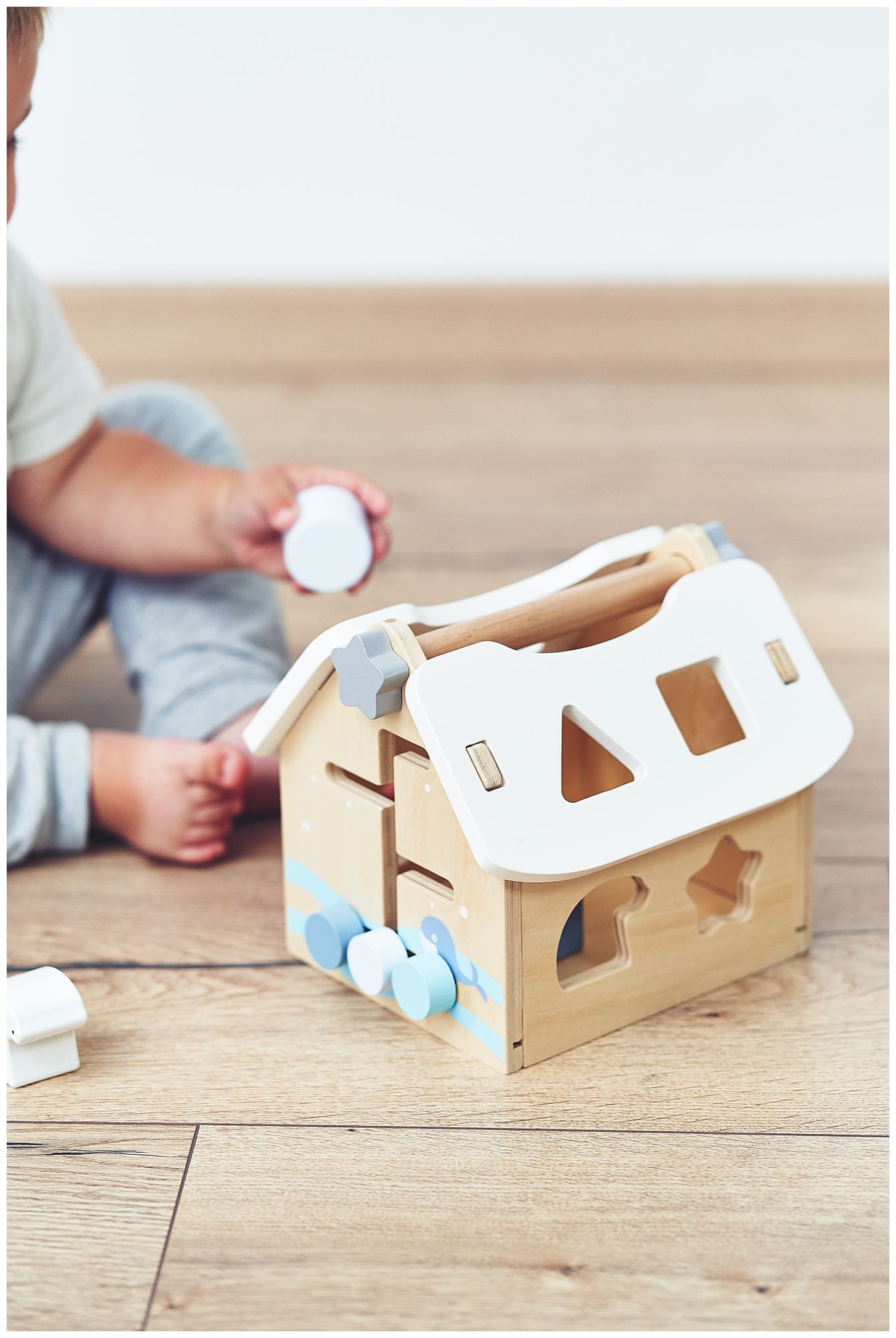 Сортер - образователна дървена къщичка с блокчета