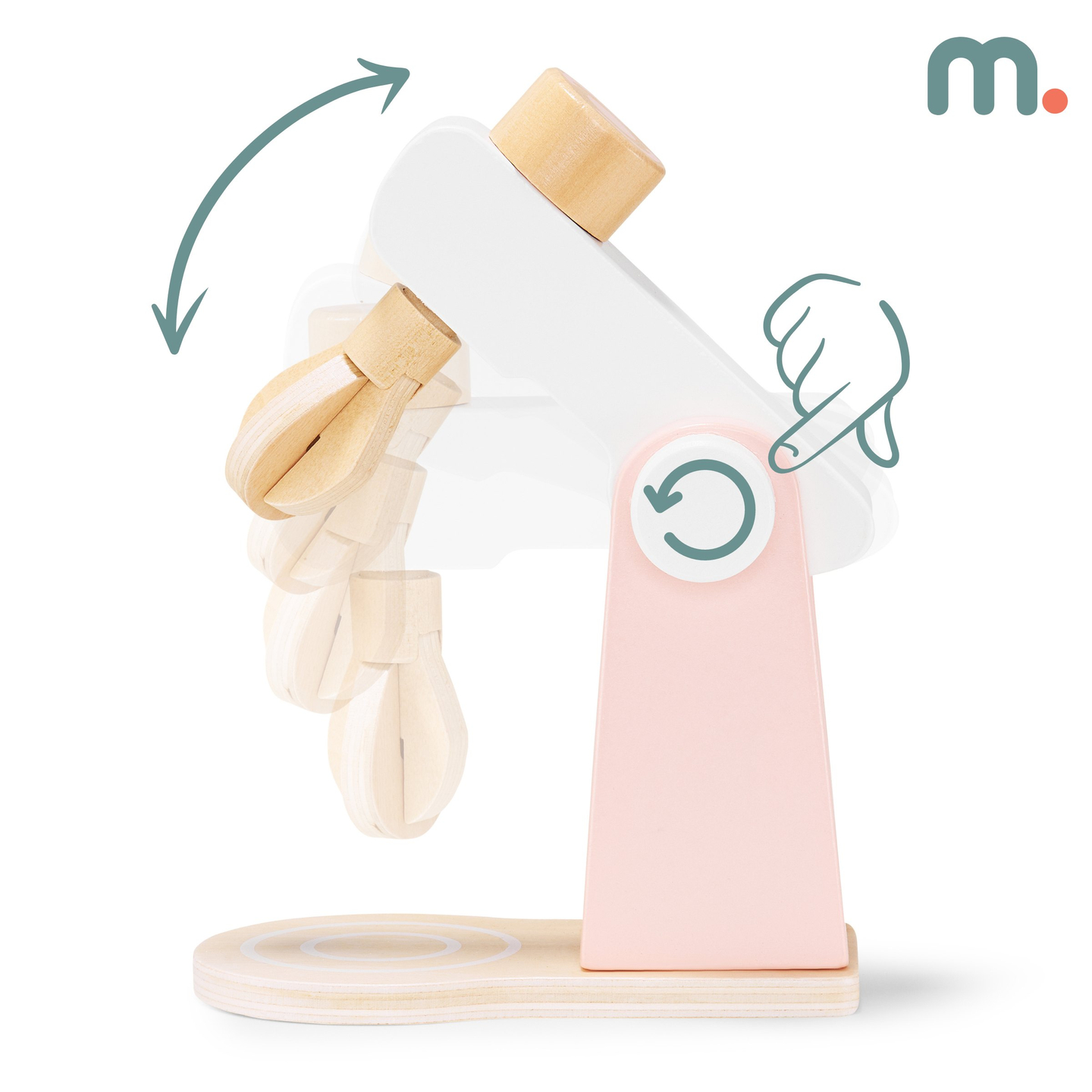 Дървен миксер за тесто с аксесоари, за деца