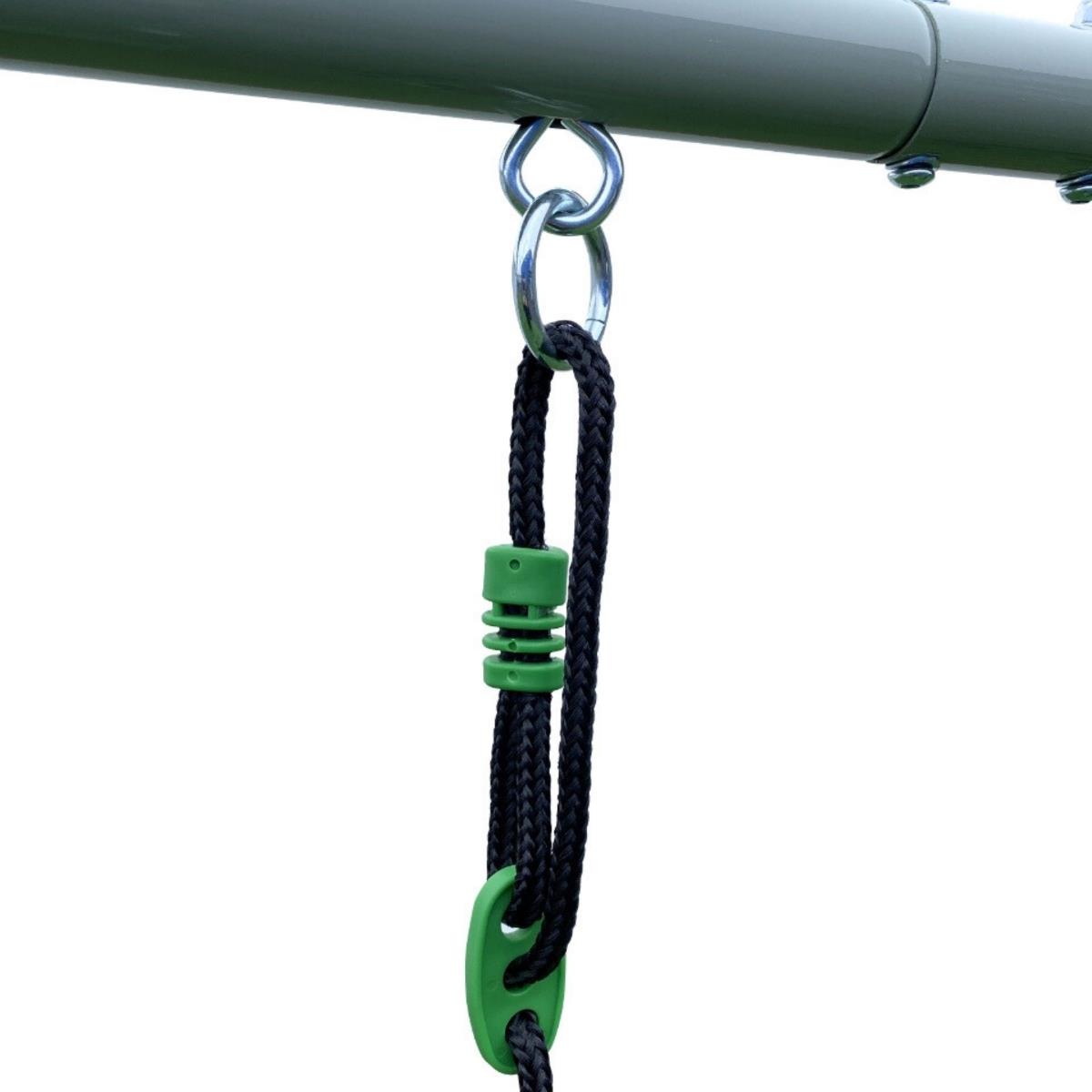 XXL градинска площадка за деца с люлка, гимнастически трапец и пързалка