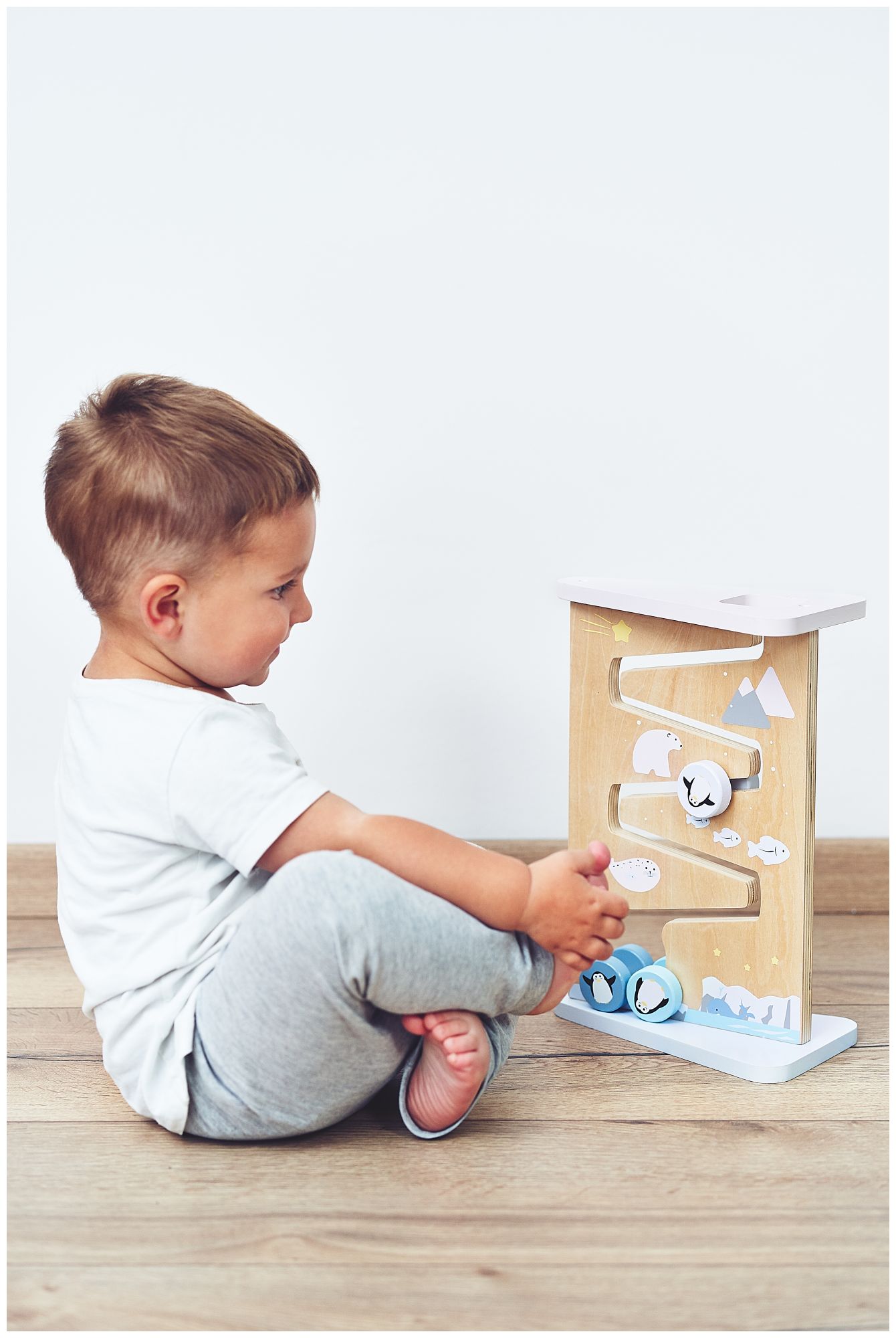 Дървена двустранна дъска за сензорни манипулации