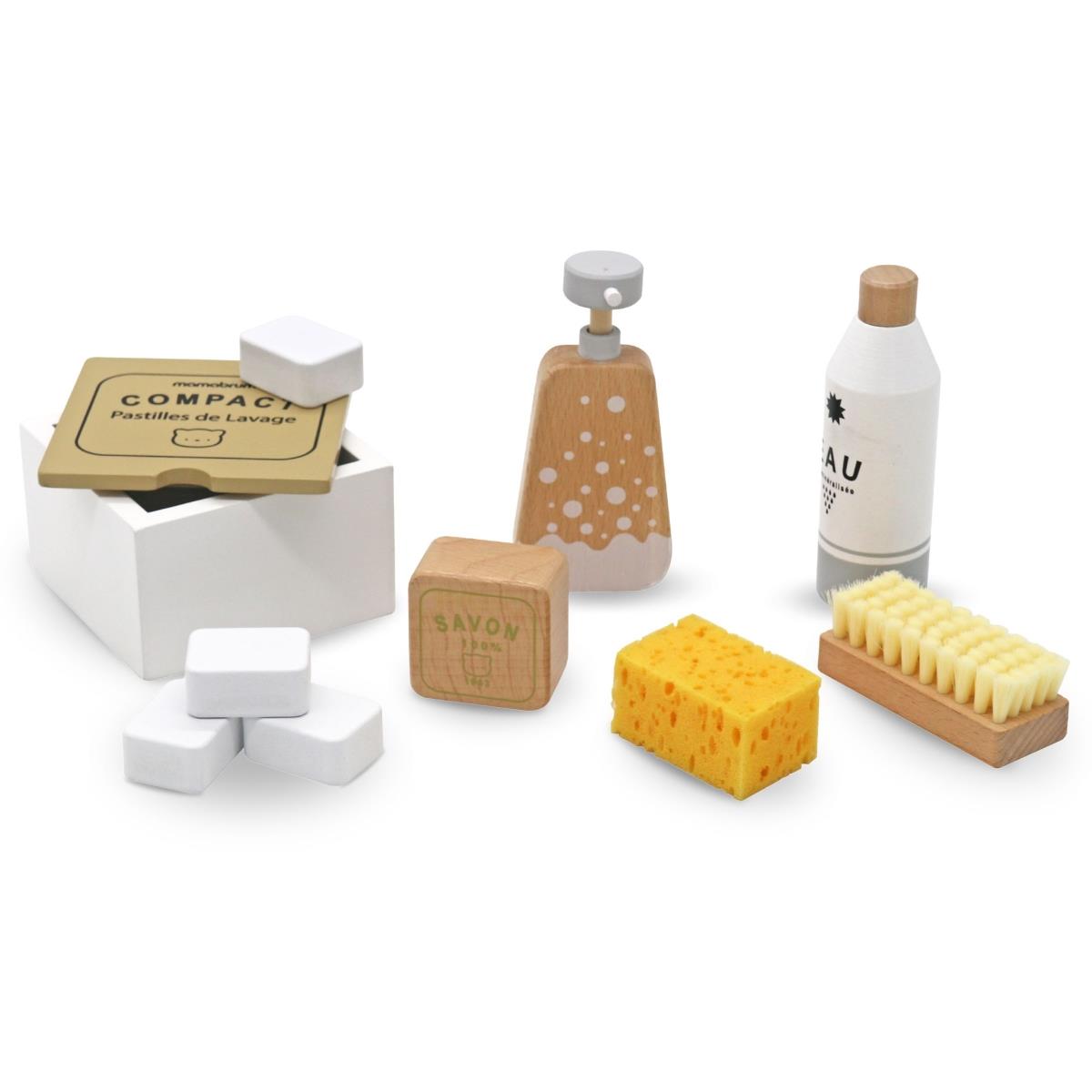 Дървен комплект за почистване за деца - 10 артикула