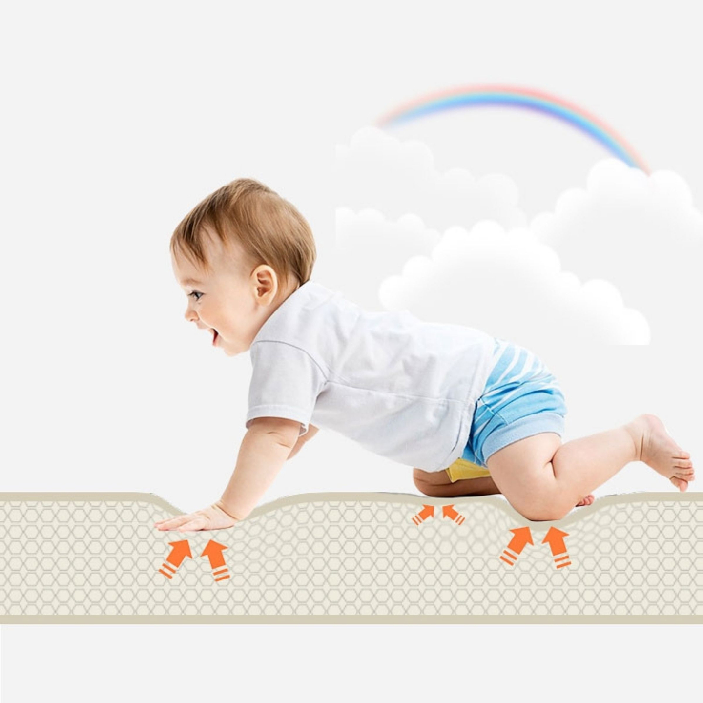 Двустранно сгъваема постелка от дунапрен 180 x 120 x 1cm - Magic Forest/Autumn Streets - boho