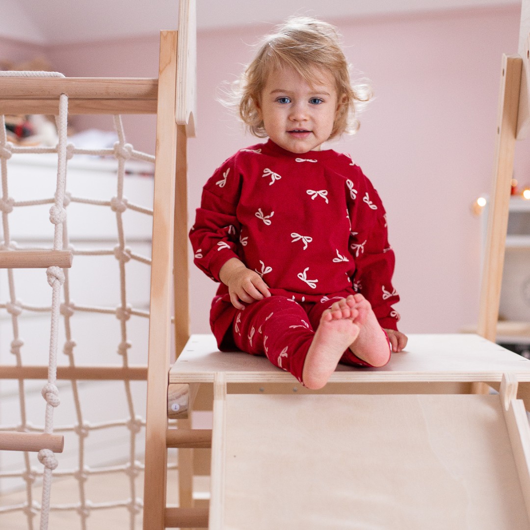 Дървена домашна детска площадка XL 5в1