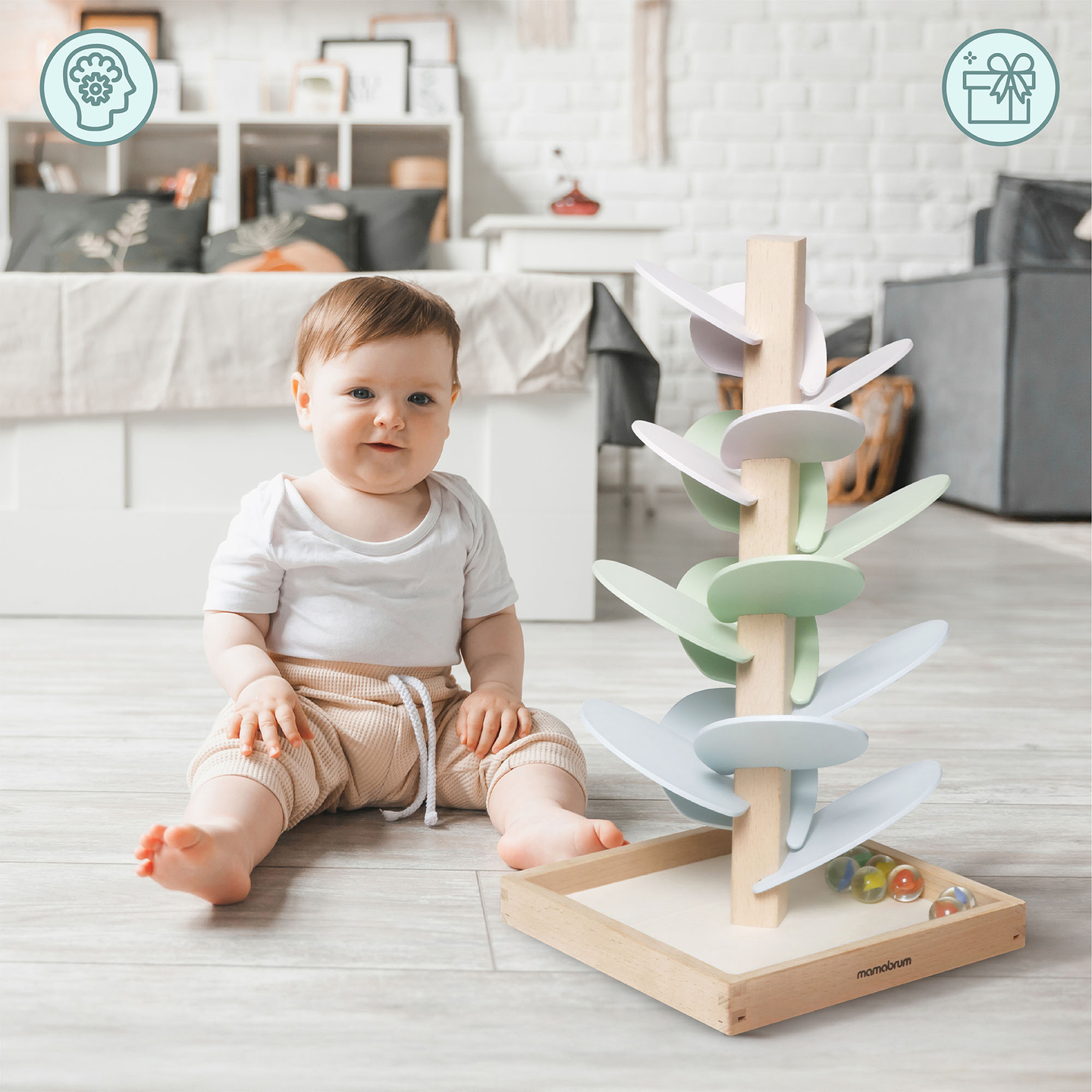 Дървен кулодрум - звуково дърво с топки