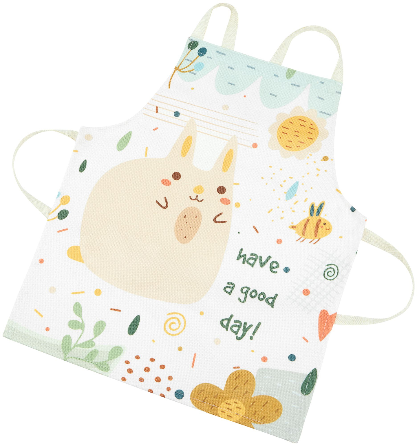 Големи дървени бели кухненски аксесоари и престилка