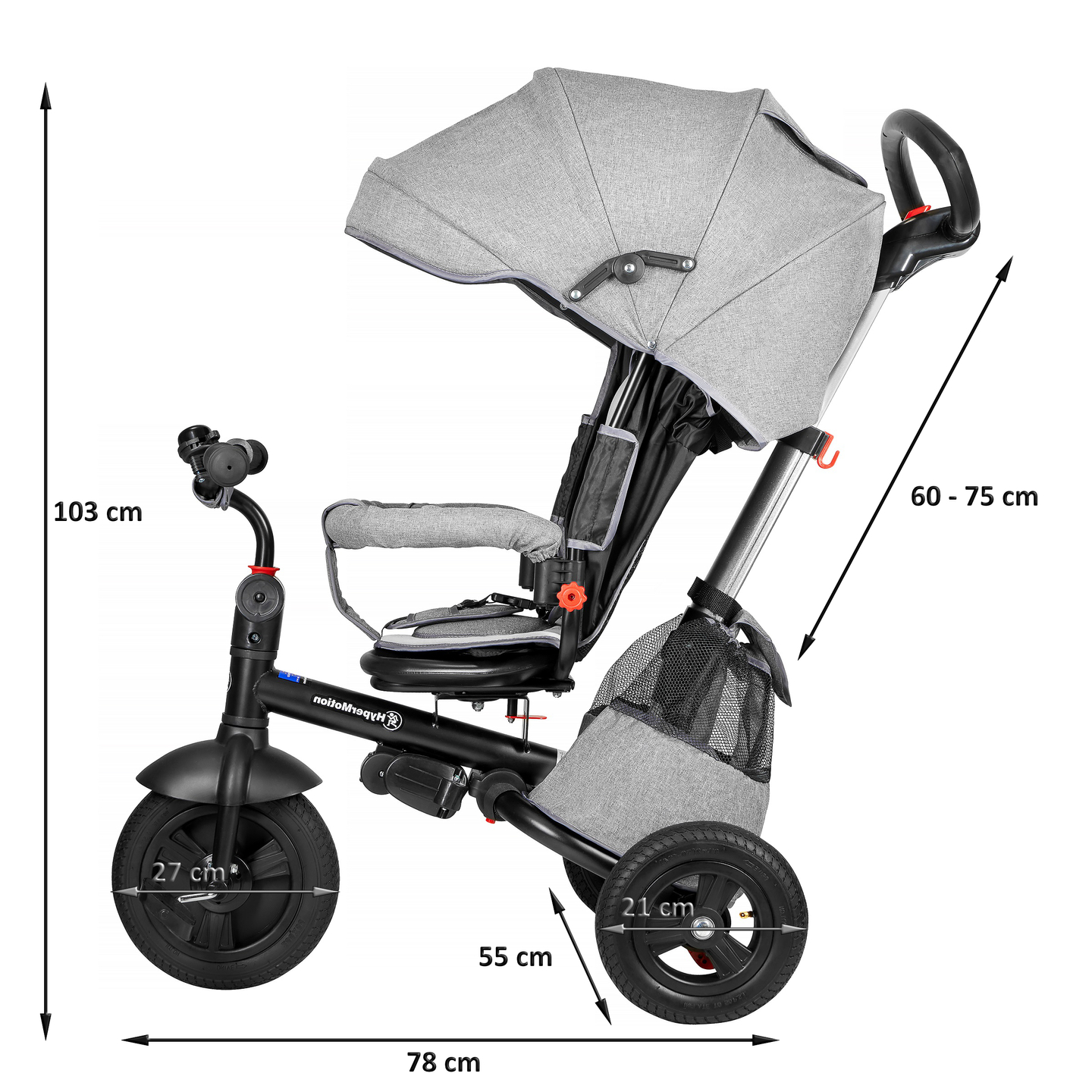 Tobi Velar триколка + дъждобран - сив